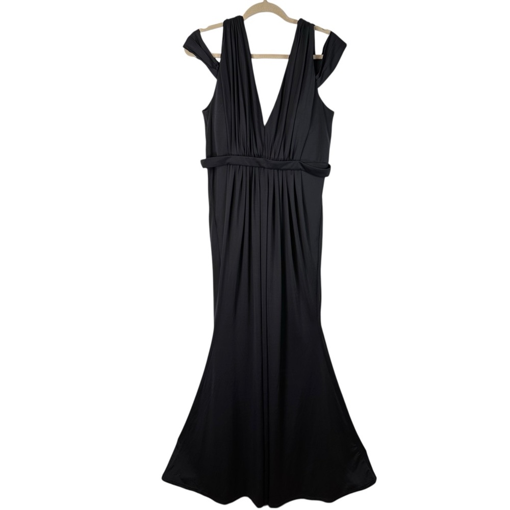 Bariano Australia Evening Gown Size 10 Charcoal Formal Maxi Dress NWT Chiccore